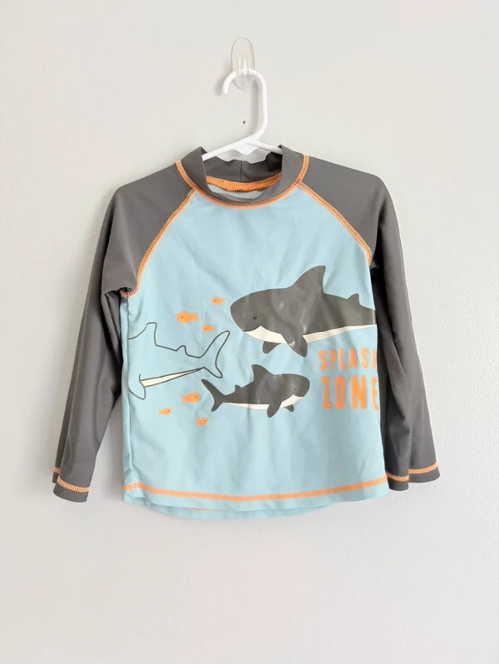 Simple Joys Shark Rash Guard 3T